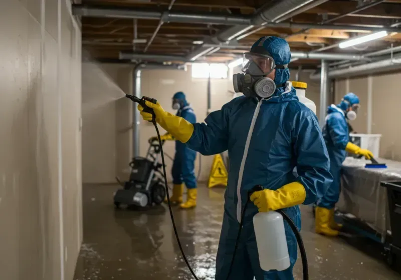 Basement Sanitization and Antimicrobial Treatment process in Marion County, AL