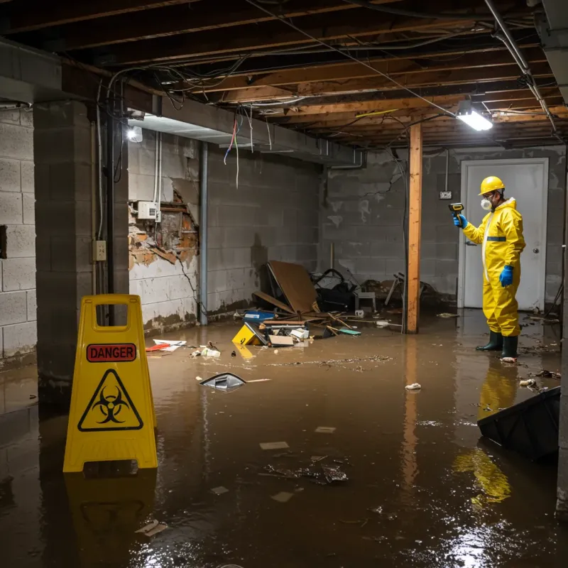 Flooded Basement Electrical Hazard in Marion County, AL Property