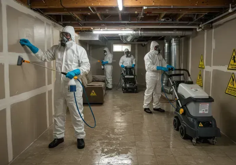 Basement Moisture Removal and Structural Drying process in Marion County, AL